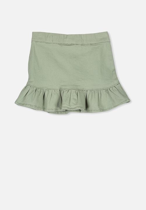 Cotton On - Caddies frill skirt - khaki