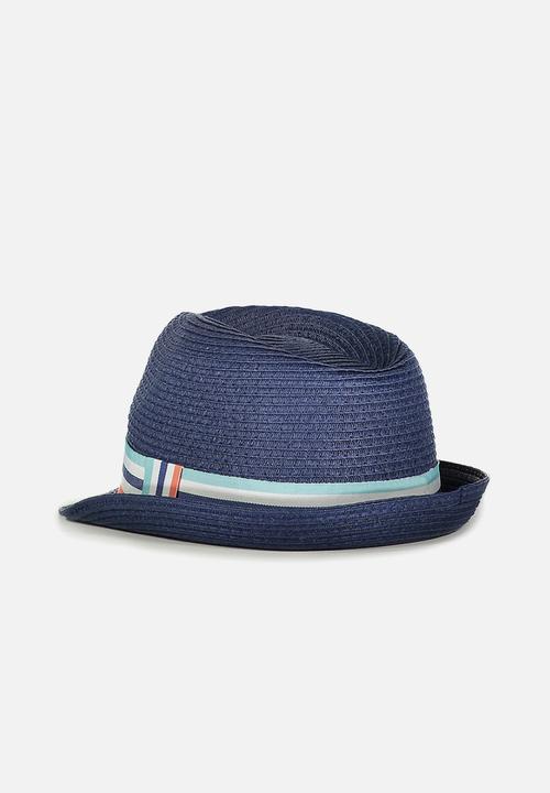 Cotton On - Trilby straw hat - navy