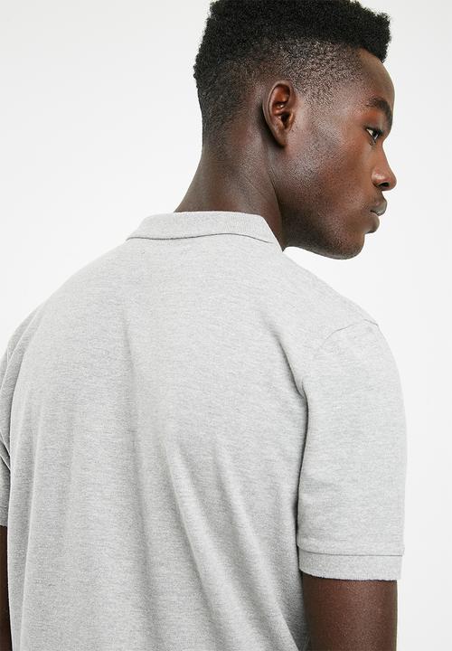 Superbalist - Pique short sleeve slim fit polo - grey 