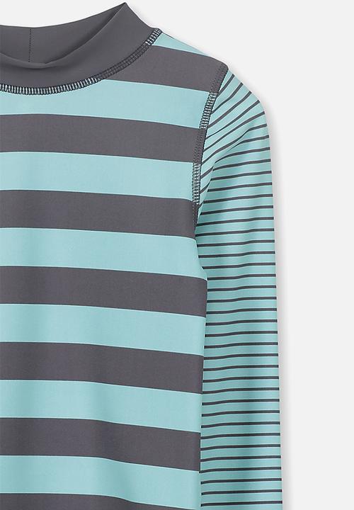 Cotton On - Fraser rash vest - blue & grey