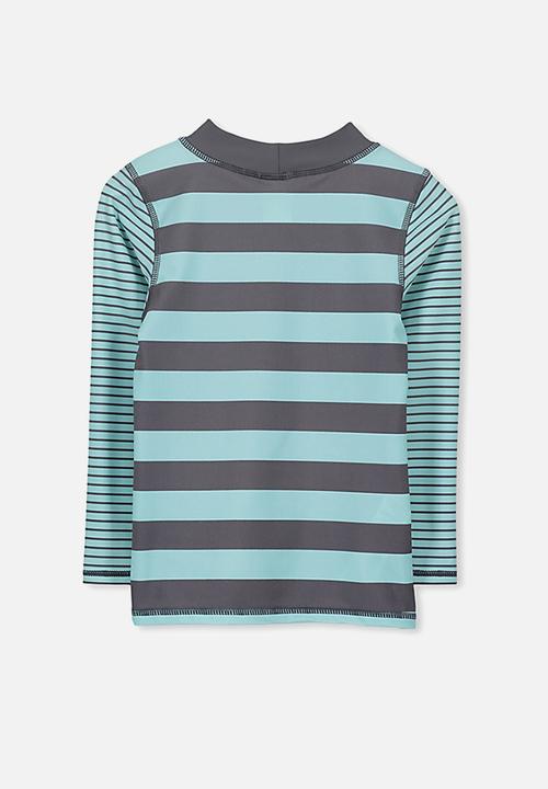 Cotton On - Fraser rash vest - blue & grey