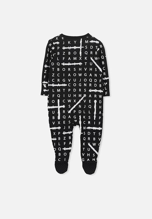 Cotton On - Mini zip through romper - black