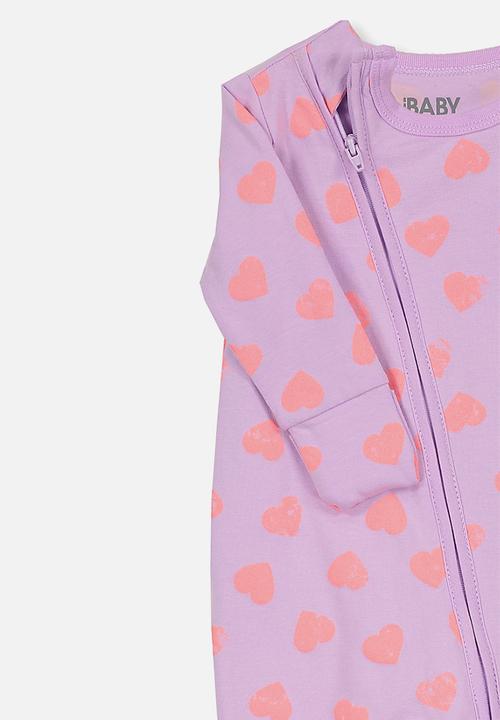 Cotton On - Mini zip through romper - purple