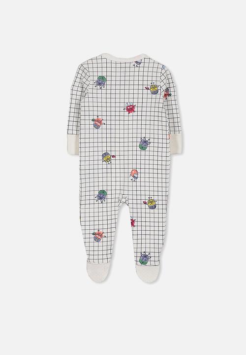 Cotton On - Mini zip through romper - white