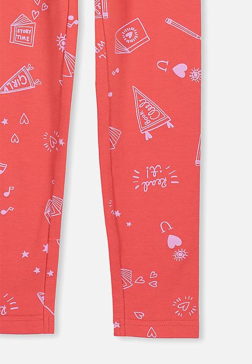 Cotton On - Huggie tights - red & pink