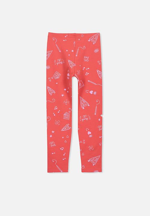 Cotton On - Huggie tights - red & pink