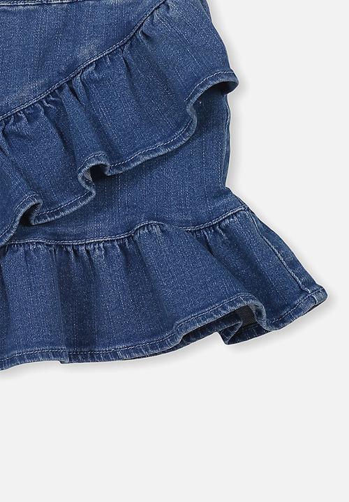 Cotton On - Caddies frill skirt - blue