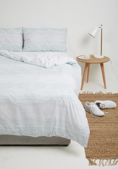 DNU Sheraton - Stria duvet cover set - duck egg blue