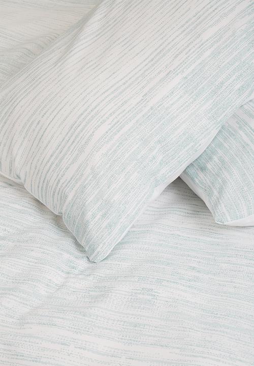DNU Sheraton - Stria duvet cover set - duck egg blue