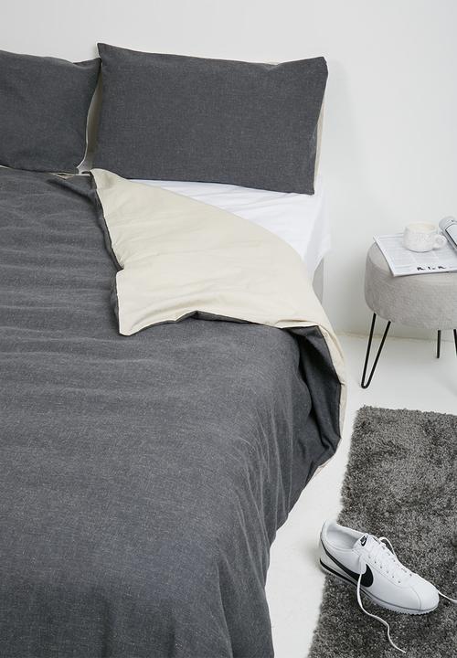 Sheraton Textiles - Linen blend duvet cover set - grey