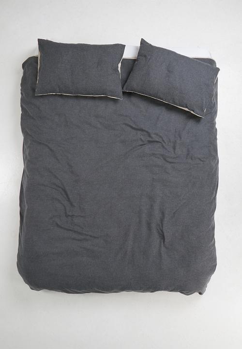 Sheraton Textiles - Linen blend duvet cover set - grey