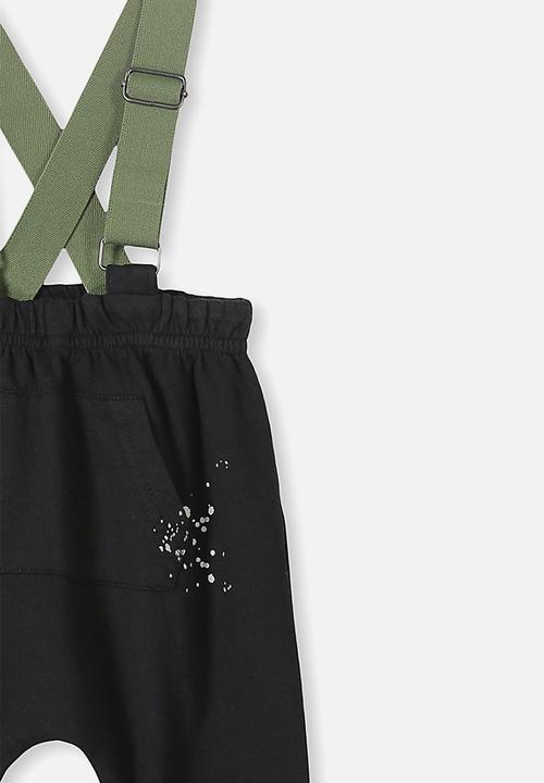 Cotton On - Pete brace trouser - black