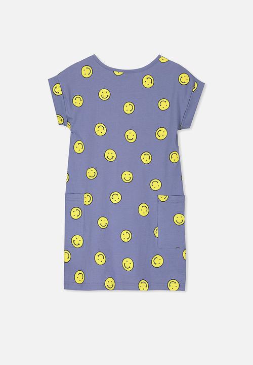 Cotton On - Greer short sleeve dress - blue