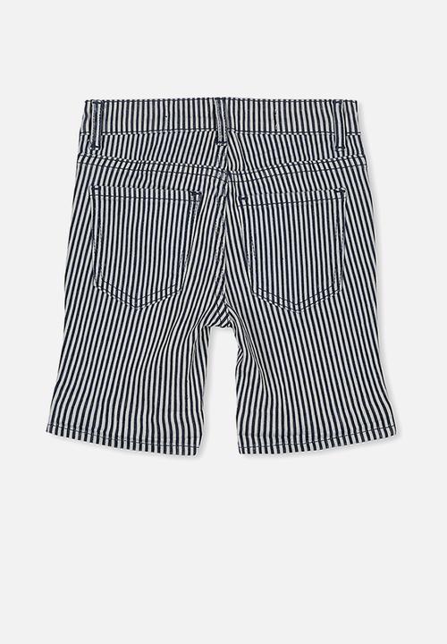 Cotton On - Pacey denim shorts - navy & white