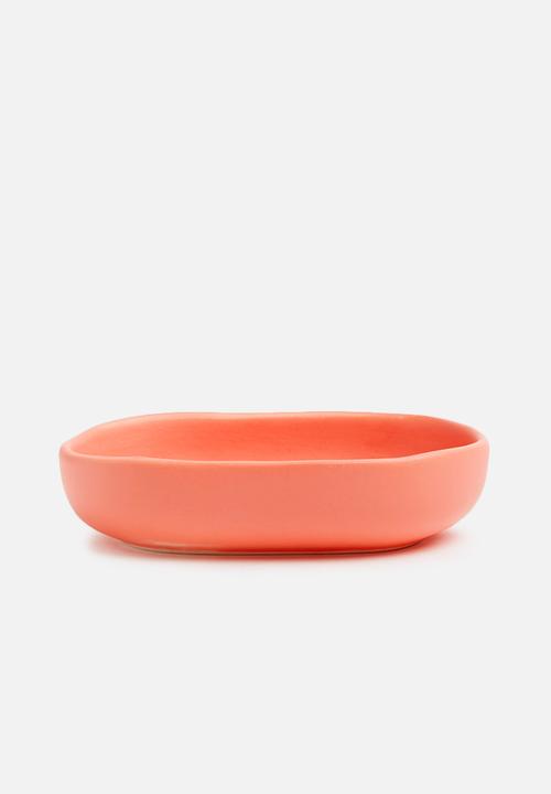 Urchin Art - Mismatch platter set - grey & orange