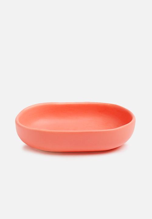 Urchin Art - Mismatch platter set - grey & orange