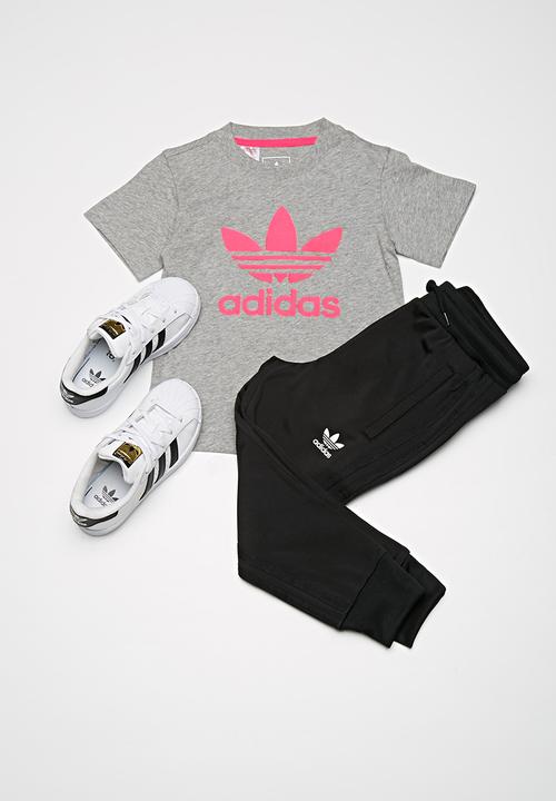 adidas Originals - Trefoil tee - pink & grey 
