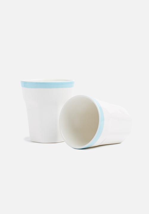 Urchin Art - Indie mug set of 2 - blue