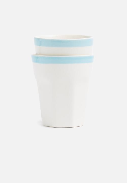 Urchin Art - Indie mug set of 2 - blue