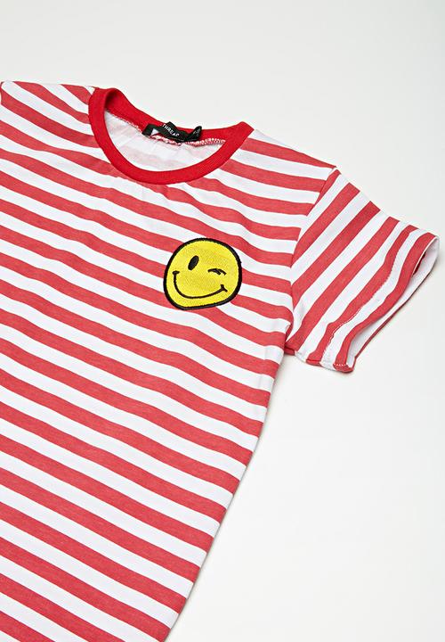 basicthread - Kids boys striped ringer tee - red & white 