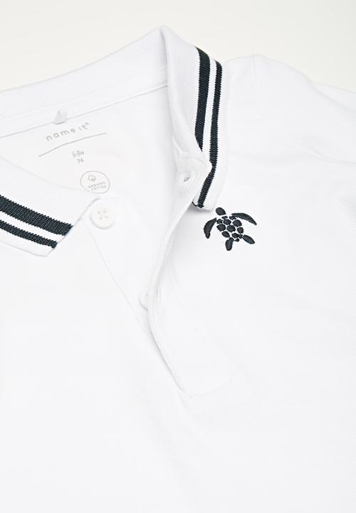 Name It - Kids boys long sleeve polo top - white