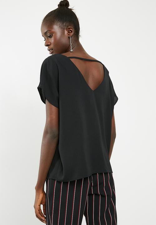 Superbalist - V-neck blouse - black 