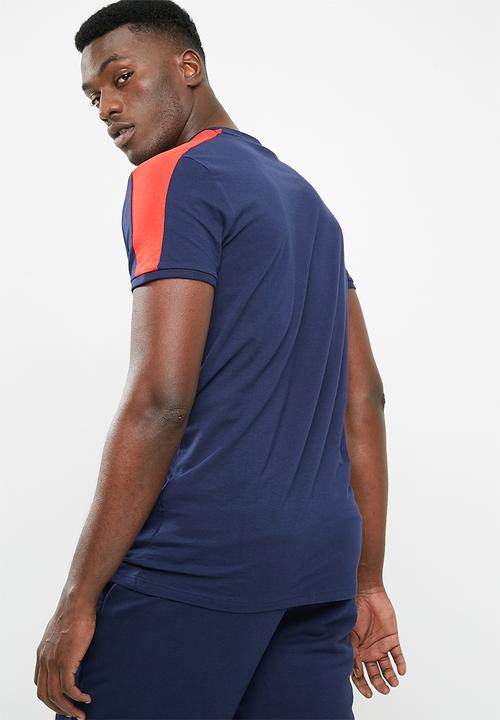 PUMA - Classics T7 slim tee - navy & red 