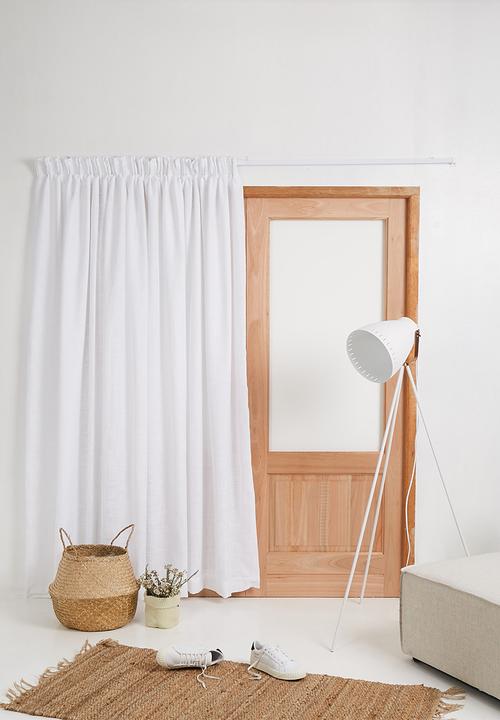 Sixth Floor - Taped lined curtain - white 