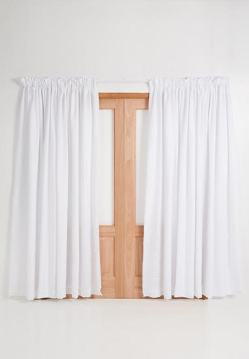 Sixth Floor - Taped lined curtain - white 