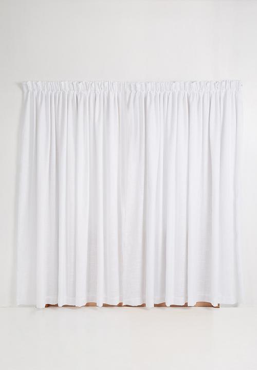 Sixth Floor - Taped lined curtain - white 