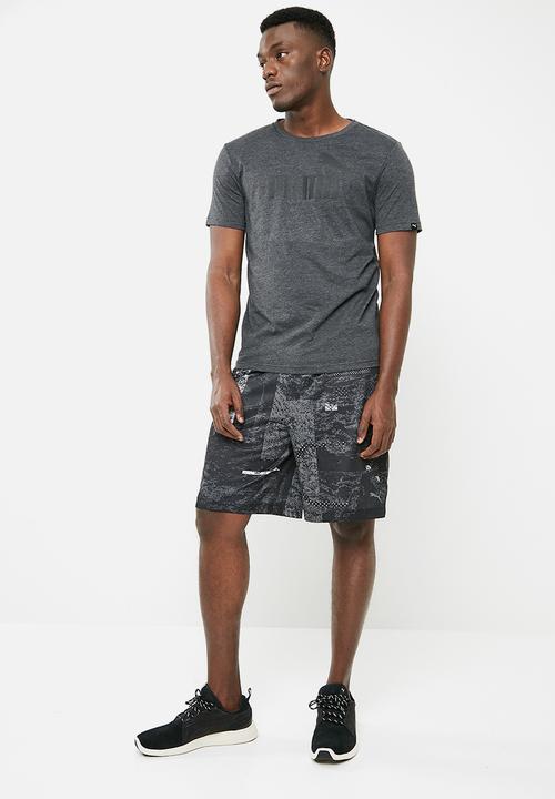 PUMA - ESS No1 heather tee - charcoal