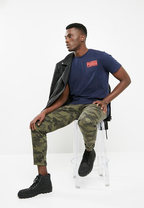 PUMA - Athletics Elevated tee - navy & red