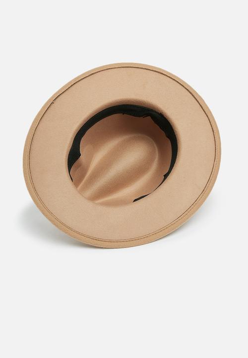 Missguided - Western fedora hat - tan 