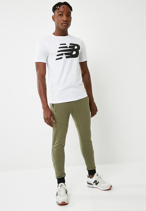 New Balance  - Heather tech tee - white 