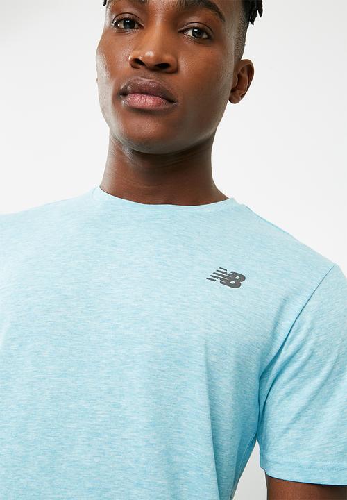 New Balance  - Heather tech tee - blue 