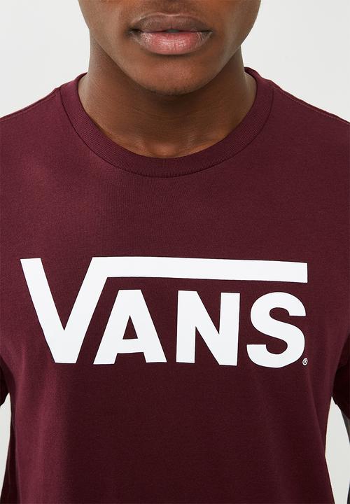Vans - Classic tee - burgundy & white 