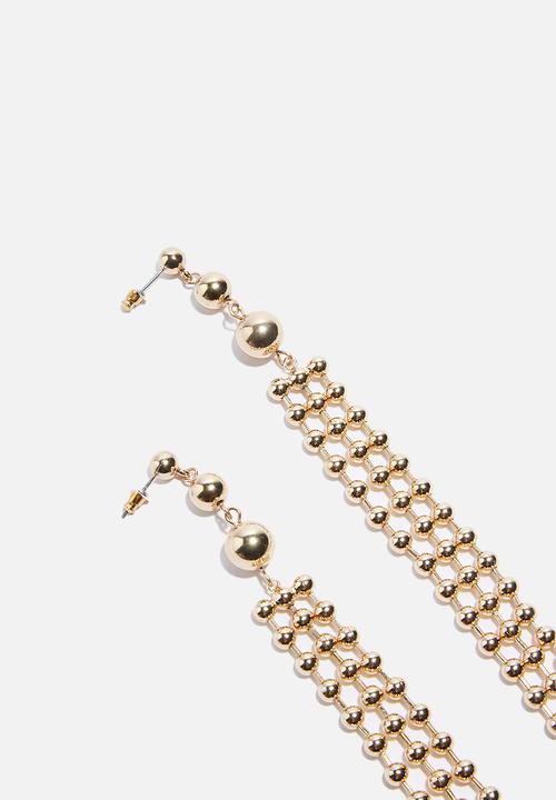 Missguided - Ball drop earrings - gold 
