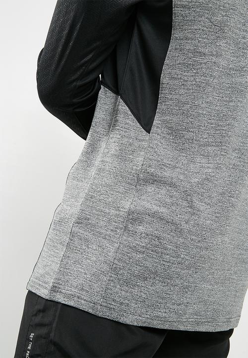 basicthread - Poly stretch panel tee - black & grey 