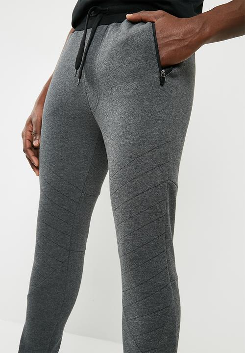 basicthread - Panel gym sweat pant - grey 