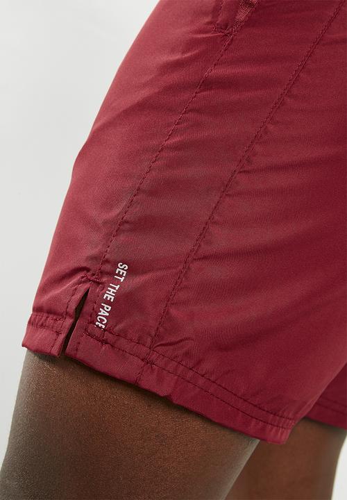basicthread - Poly woven gym shorts - burgundy 