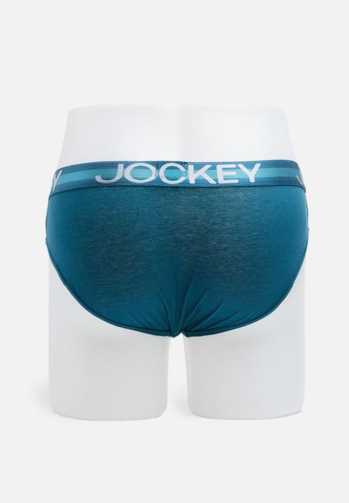 Jockey - Colour lab 3 pack briefs - blue & grey 