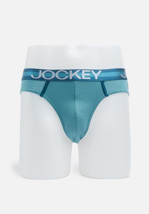 Jockey - Colour lab 3 pack briefs - blue & grey 