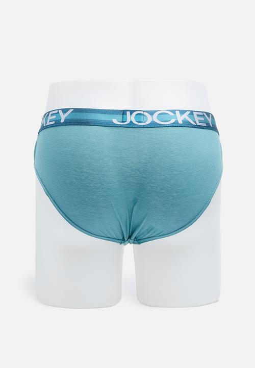 Jockey - Colour lab 3 pack briefs - blue & grey 