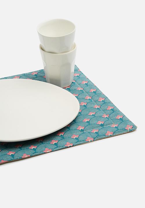 Grey Gardens - Fan placemat set of 2 - multi