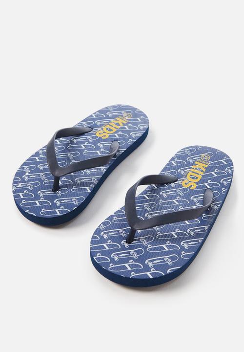 Cotton On - Printed flip flops - blue