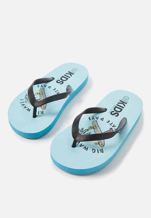 Cotton On - Printed flip flops - blue
