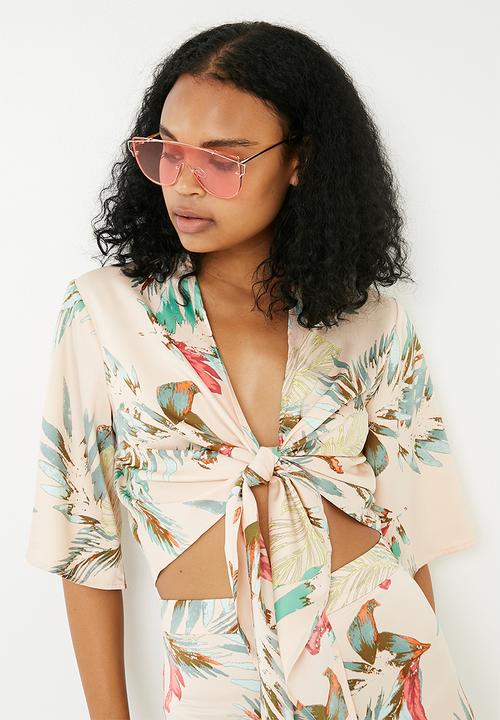 Missguided - Visor sunglasses - rose gold 