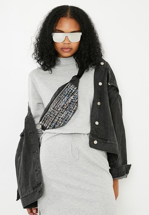 Missguided - Flat bar mirror sunglassses - silver 