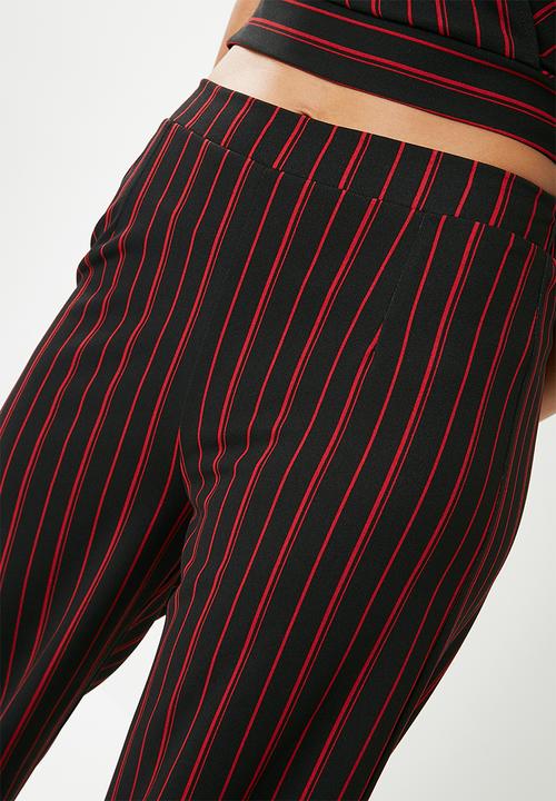 Superbalist - Wide leg knit culotte - black & red 