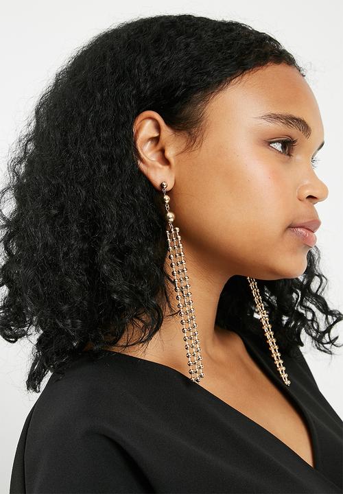Missguided - Ball drop earrings - gold 
